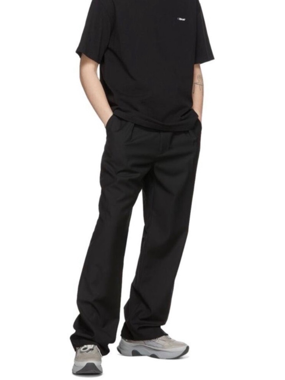 C2H4 Filtered Reality Folded Waist Tailored Trouser R002-056 - Sz Large - Black